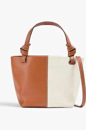 Staud Ida Mini Tote Bag aus Canvas und Leder - Weiß - OneSize