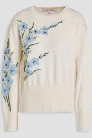 Carolina Herrera Pullover aus Wolle mit Stickereien - Weiß - S