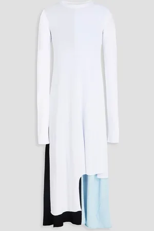 J.W.Anderson Mehrlagiges Midi-Strickkleid in Colour-Block-Optik - - XXS