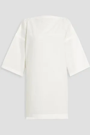 Acne Studios Minikleid aus Popeline aus einer Baumwollmischung in Knitteroptik mit Häkelbesatz - - DE 34