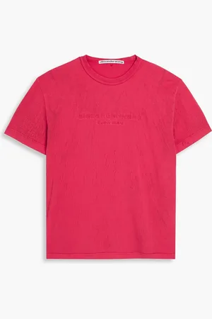 Alexander Wang T-Shirt aus Baumwoll-Jersey mit Applikationen - Rot - XS