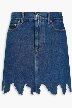 J.W.Anderson Minirock aus lasergeschnitten Denim - Blau - UK 10