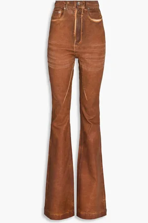 Rick Owens Gewachste Schlagjeans - Braun - 28