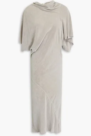 Rick Owens Seb draped velvet dress - Grau - IT 38