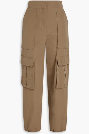 VERONICA BEARD Cropped shell cargo pants - Braun - US 10