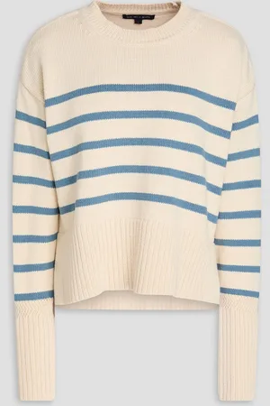 VERONICA BEARD Andover gestreifter Pullover aus Baumwolle - Weiß - L