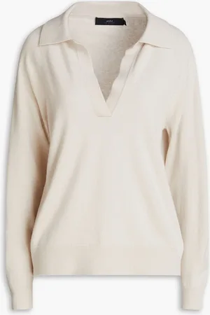 Arch4 Gladiolus Pullover aus Kaschmir mit Polokragen - Weiß - L