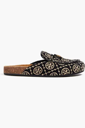 Tory Burch Slippers aus Jacquard mit Verzierung und Print - - US 5.5