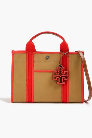 Tory Burch Tory Tote Bag aus Canvas mit Lederbesatz - Braun - OneSize