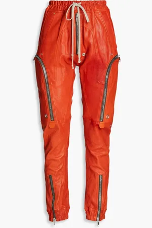 Rick Owens Cargohose aus Stretch-Leder - Rot - IT 40