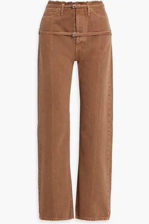 Jacquemus Caraco hoch sitzende Jeans mit geradem Bein und Gürtel - Braun - 30