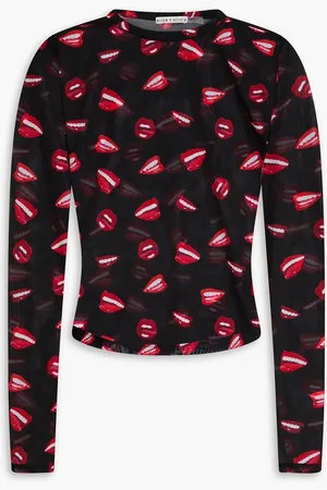 ALICE+OLIVIA Alice Olivia - Bedrucktes Oberteil aus Mesh - - L
