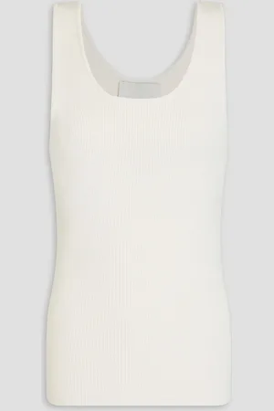 3.1 Phillip Lim Tanktop aus geripptem Jersey - Weiß - L
