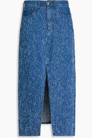 RAG&BONE Clara Midirock aus Denim in Distressed-Optik - Blau - 27