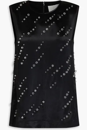 3.1 Phillip Lim Oberteil aus Satin mit Zierperlen - - US 0