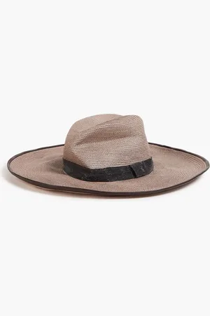 Brunello Cucinelli Fedora aus einer Hanfmischung mit Zierperlen - Neutral - M