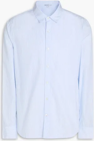 James Perse Hemd aus Baumwollpopeline mit Streifen - Blau - 4