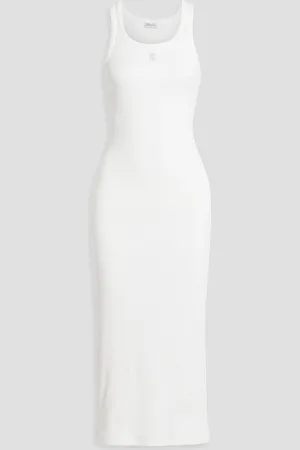 Brunello Cucinelli Geripptes Midikleid aus einer Baumwollmischung - - M