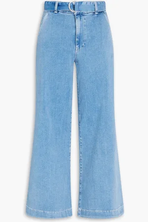 Frame Le Palazzo hoch sitzende Jeans mit weitem Bein mit Gürtel - Blau - 28