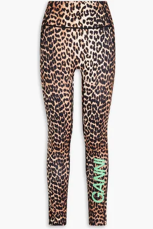 Ganni Leggings aus Stretch-Jersey mit Leopardenprint - - XXS