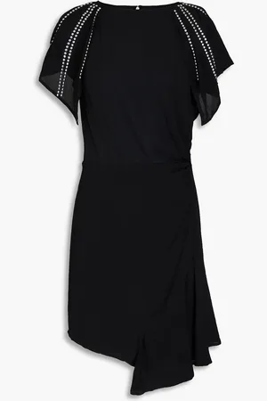 IRO Asymmetrisches Minikleid aus Crêpe mit Nieten - - FR 36