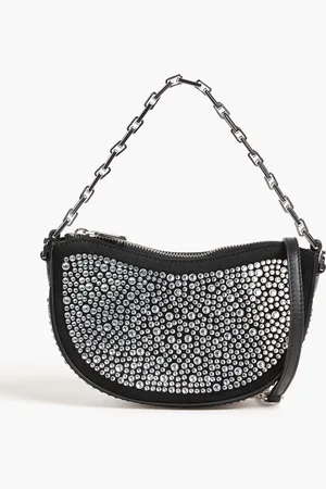 IRO Crossbody Bag aus Veloursleder mit Kristallverzierung - - OneSize