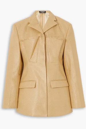 Jacquemus Palha Blazer aus geflochtenem Canvas mit Fransen und Verzierung - Neutral - FR 40