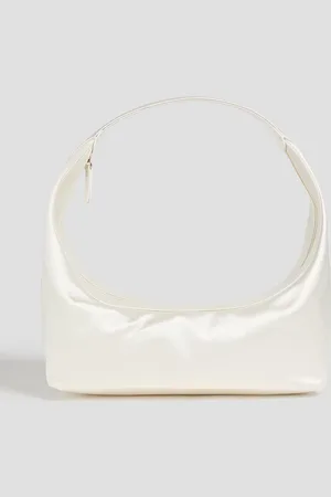 Loulou Studio Tania Schultertasche aus Satin - Weiß - OneSize