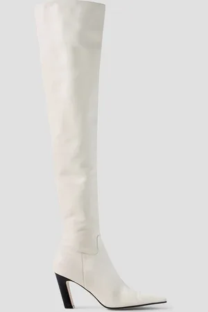 Khaite Marfa Overknees aus Leder - Weiß - EU 39.5