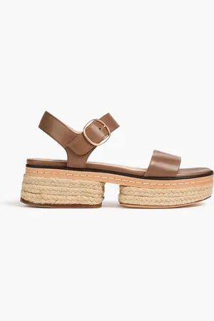 GABRIELA HEARST Ryka Plateausandalen aus Leder - Neutral - EU 37