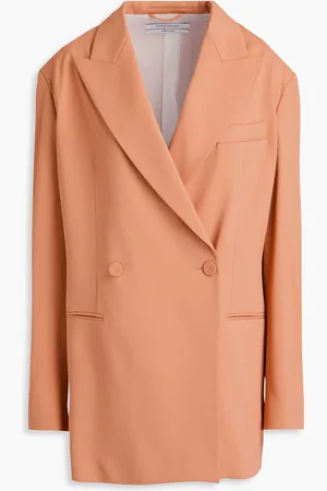 Another Tomorrow Doppelreihiger Blazer aus Crêpe - Orange - IT 46