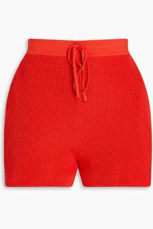 GENTRYPORTOFINO Shorts aus einer gerippten Seiden-Baumwollmischung - Rot - IT 40