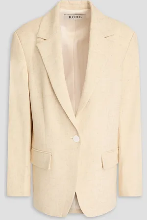 Rohe Blazer aus Tweed - Weiß - DE 34