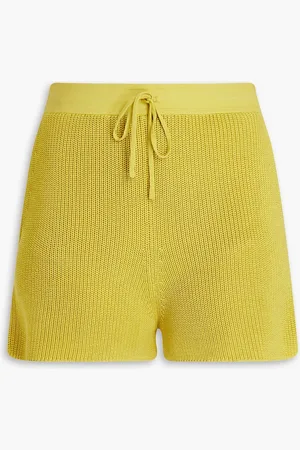 GENTRYPORTOFINO Shorts aus einer gerippten Seiden-Baumwollmischung - Gelb - IT 42