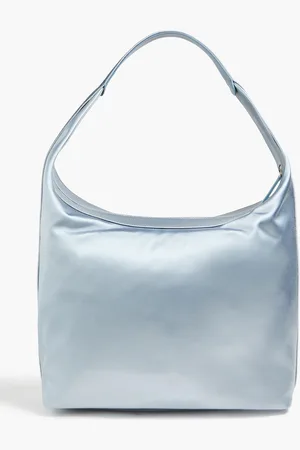 Loulou Studio Schultertasche aus Satin - Blau - OneSize