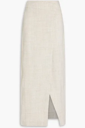 Rohe Maxi-Wickelrock aus Canvas - Grau - DE 36