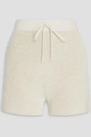 GENTRYPORTOFINO Shorts aus einer gerippten Seiden-Baumwollmischung - Weiß - IT 44