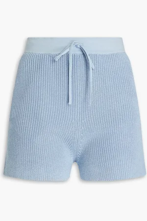 GENTRYPORTOFINO Shorts aus einer gerippten Seiden-Baumwollmischung - Blau - IT 42