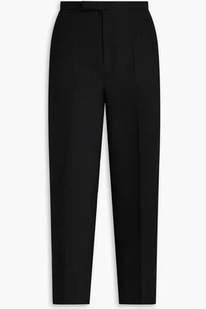Rohe Hose mit geradem Bein aus Crêpe - - DE 34
