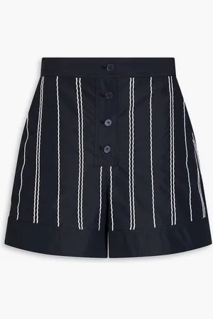 3.1 Phillip Lim Gestreifte Shorts aus einer Baumwollmischung - Blau - US 0