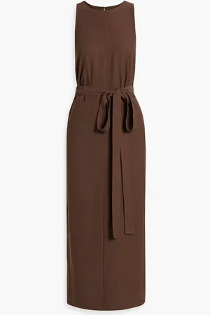 A.Emery Uli Midikleid aus Twill mit Gürtel - Braun - UK 10
