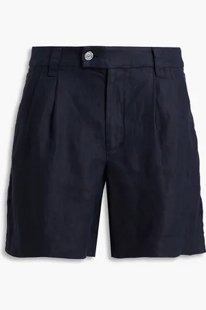 ALEX MILL Shorts aus Leinen-Twill mit Falten - Blau - US 10