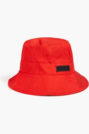 Ganni Fischerhut aus Shell - Rot - M/L