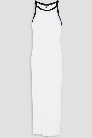 James Perse Midikleid aus geripptem Jersey aus einer Leinenmischung - - 0