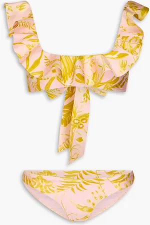 ZIMMERMANN Bikini mit floralem Print und Rüschen - Pink - 2