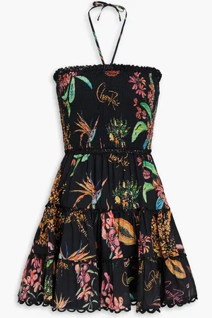 CHARO RUIZ IBIZA Yaca strapless printed cotton-blend voile mini dress - - XS