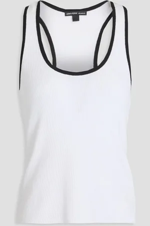 James Perse Geripptes Tanktop aus Jersey aus einer Leinenmischung - - 1