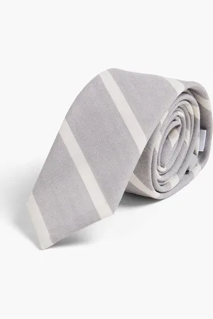 Thom Browne Krawatte aus Woll-Jacquard mit Streifen - Grau - OneSize