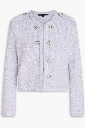 Maje Strickjacke mit Pailletten - Lila - 4