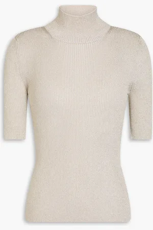 Missoni Rollkragenpullover aus Metallic-Rippstrick - Metallic - IT 38
